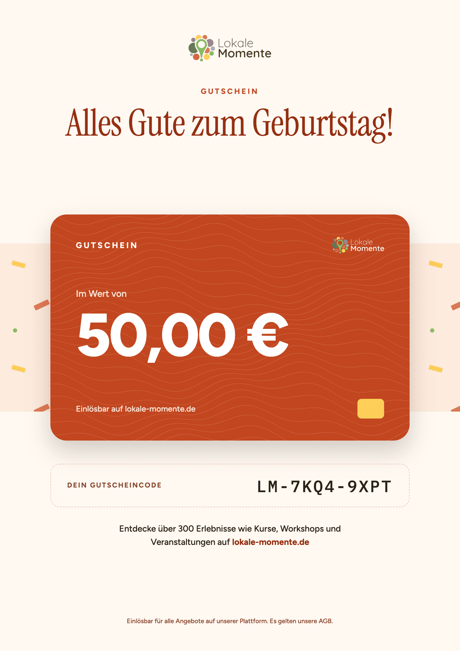 Gutschein-Design „Geburtstag“