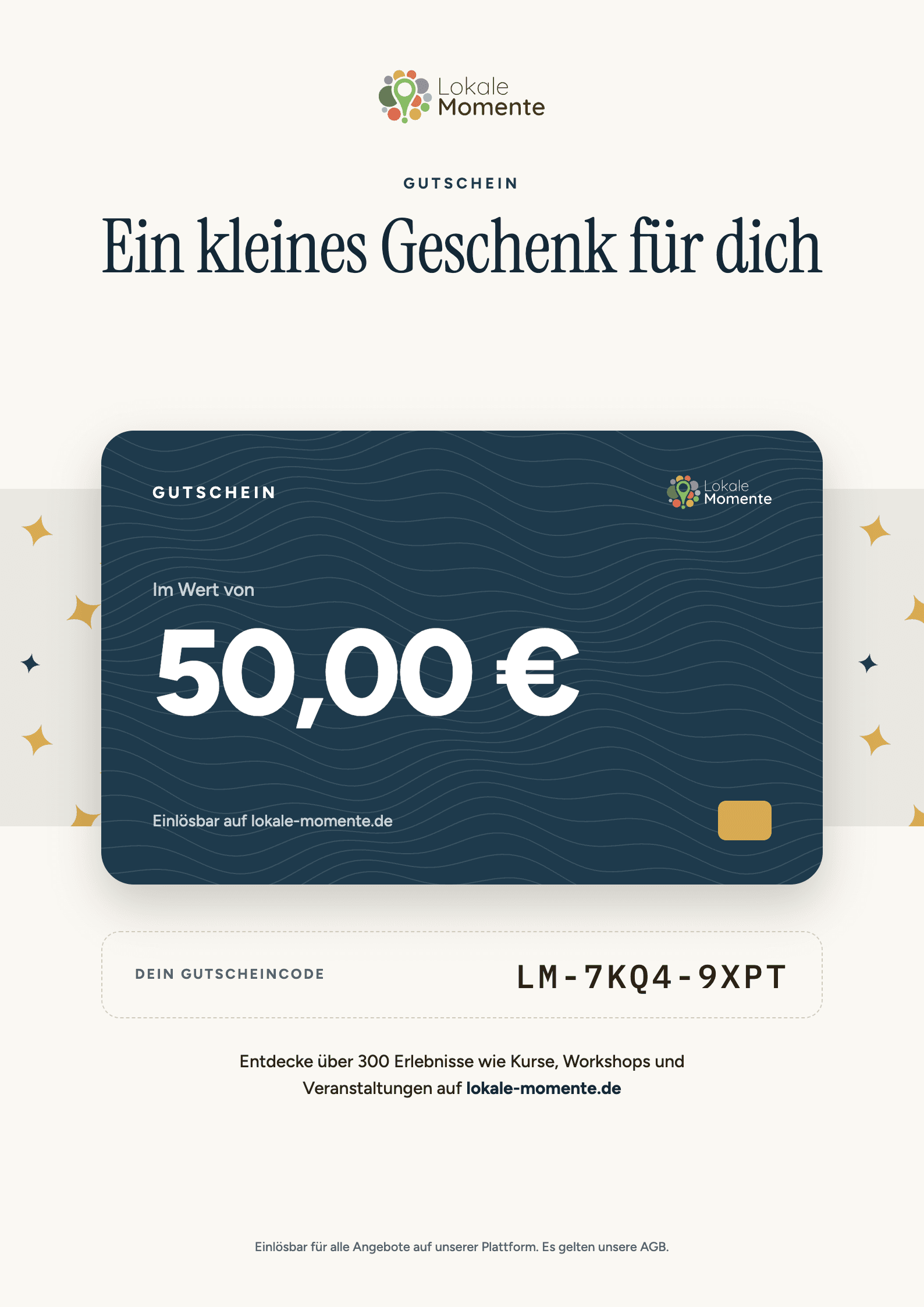Gutschein-Design „Geschenk“