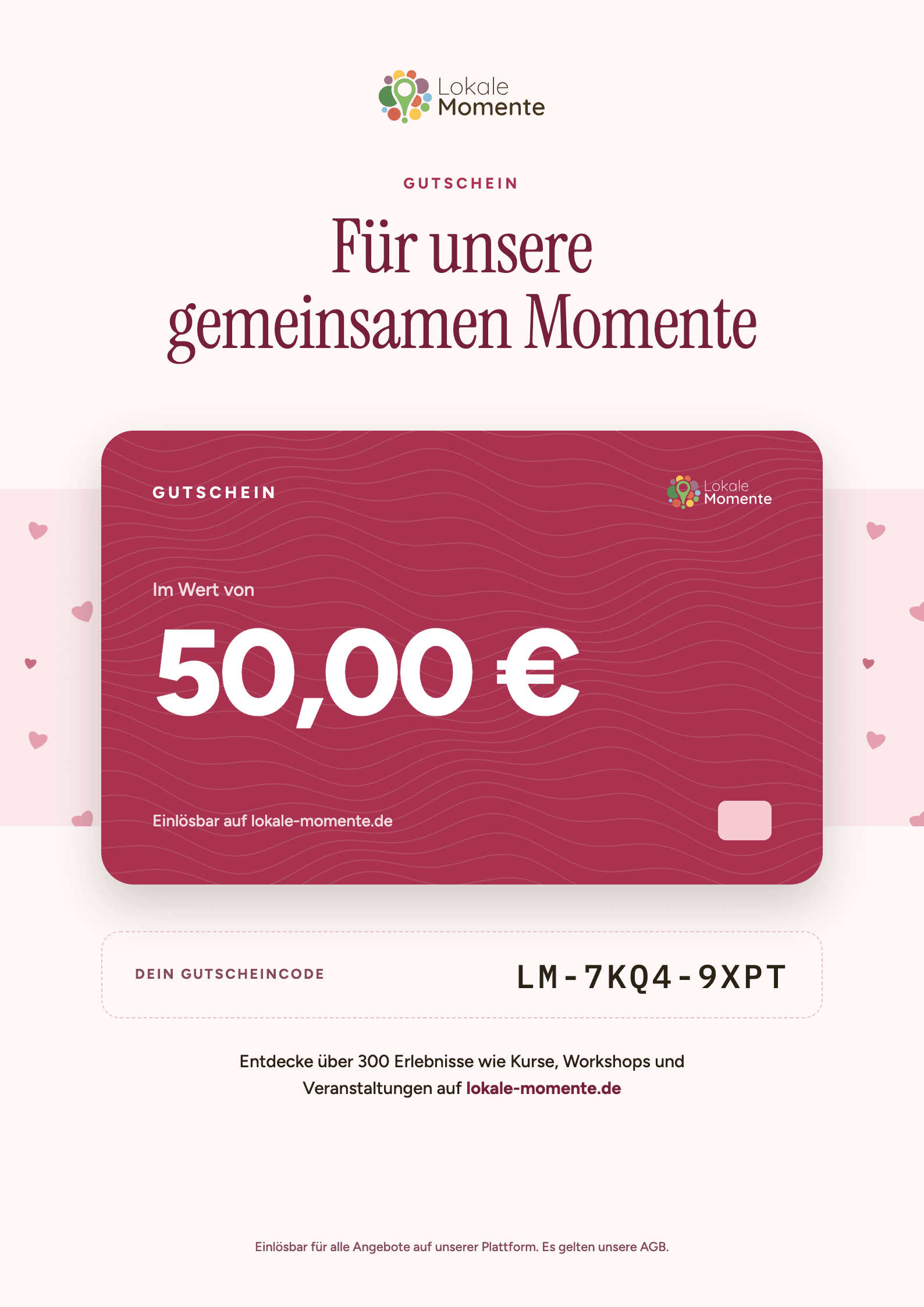 Gutschein-Design „Romantisch“