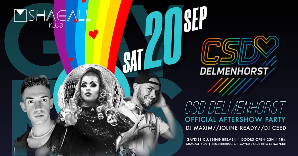 🌈🎉 CSD DELMENHORST – OFFICIAL AFTERSHOW PARTY 🎉