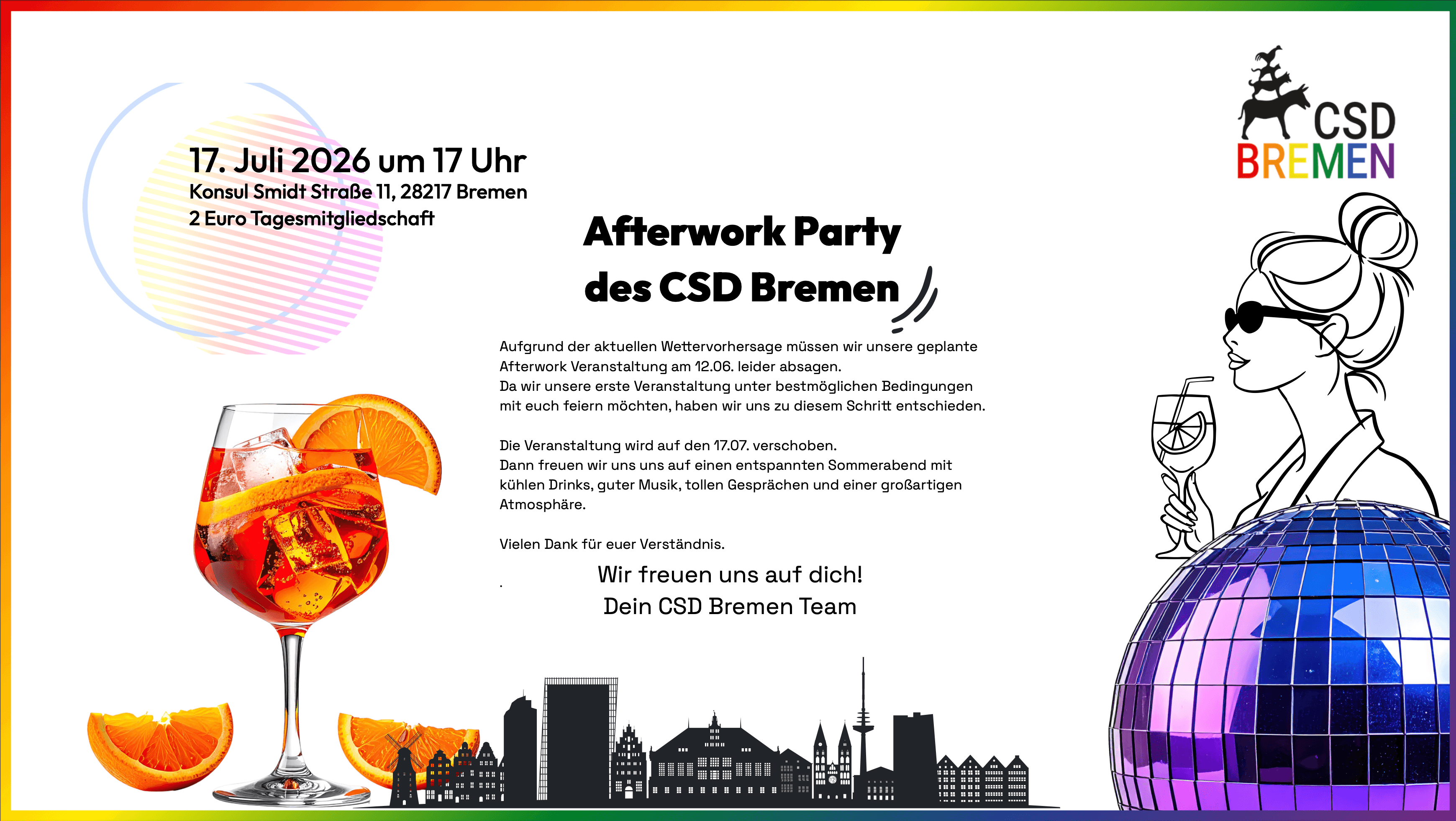 Offizielle After-Work-Party des CSD Bremen